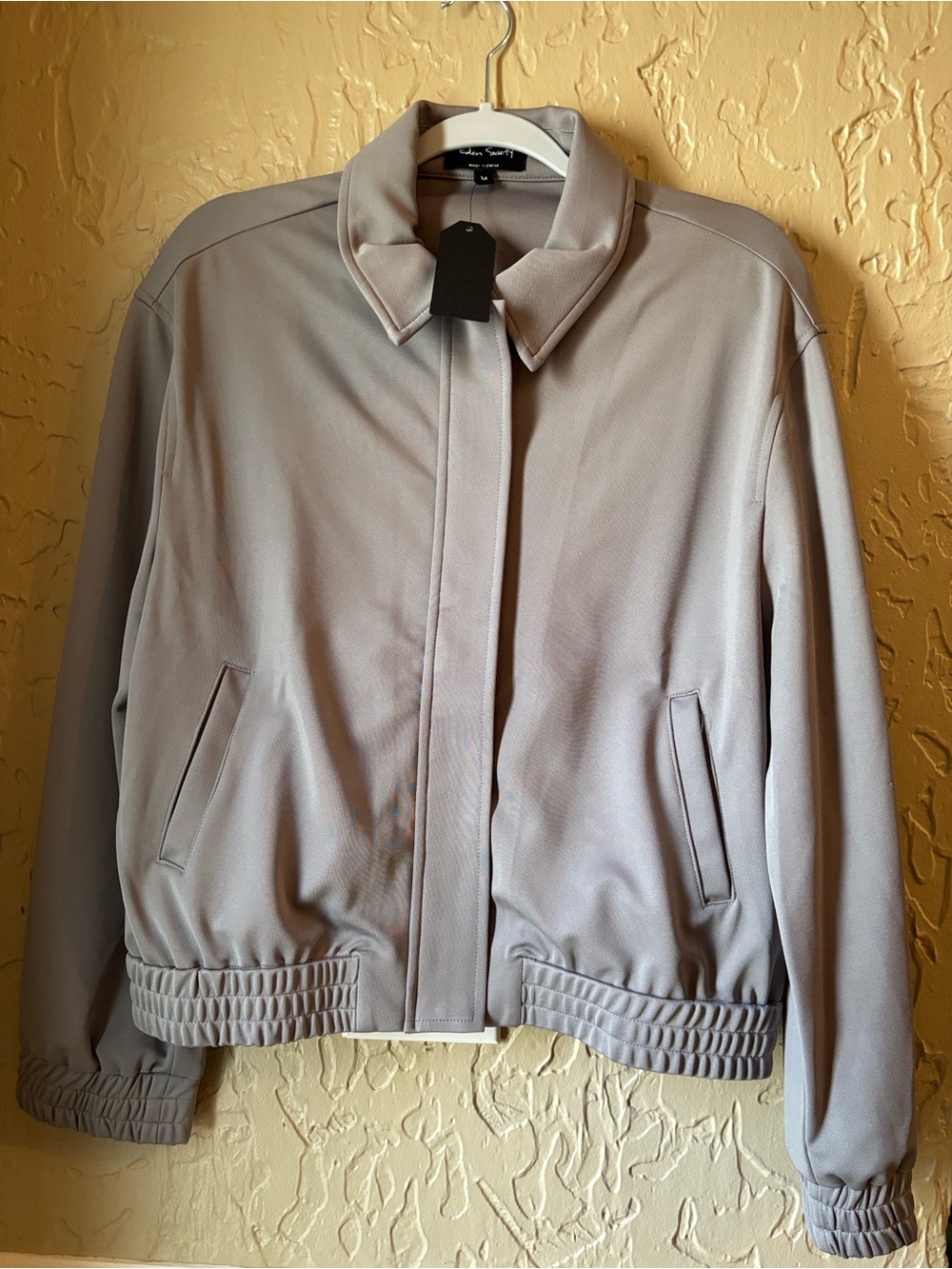 Women’s Eden Society Light Gray Bomber Jacket - NWT